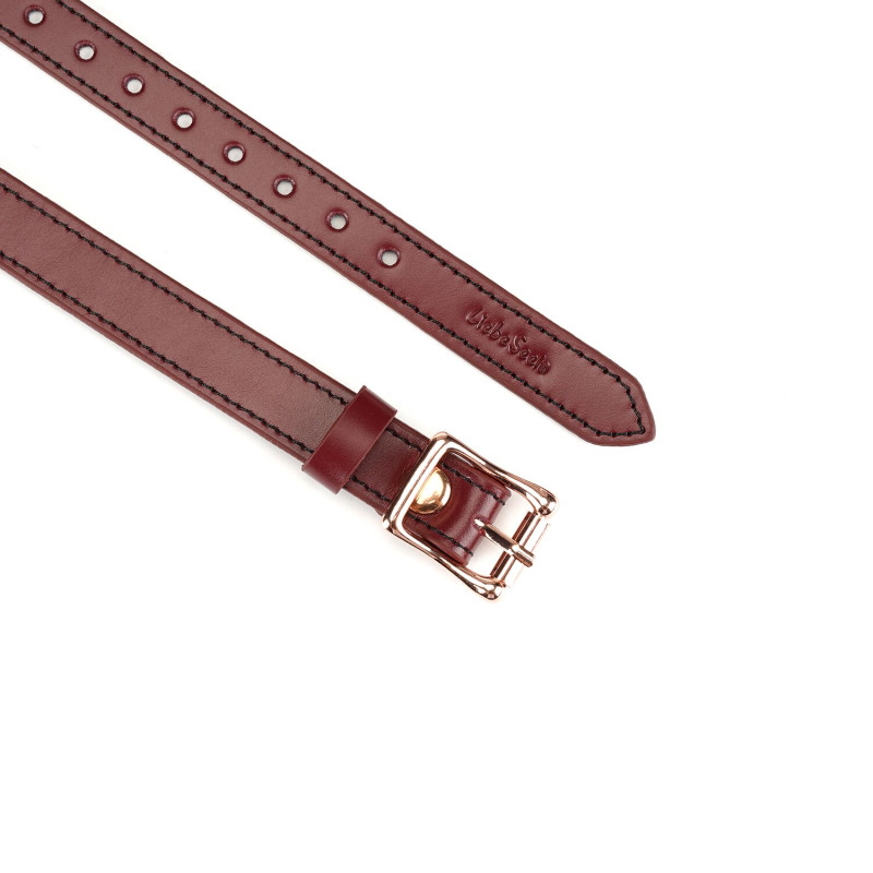 Кожаная маска на глаза Liebe Seele Wine Red Blindfold Кожаная маска на глаза Liebe Seele Wine Red Blindfold