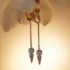 Прикраси для клітора та статевих губ UPKO Non-pierced Jewelry Snowman з гірським кришталем, золотисті