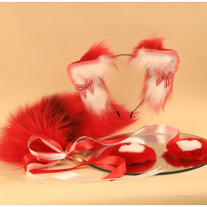 Набір Лисичка , 3 предмети (вушка, пестіси, анальний хвіст) Lockink