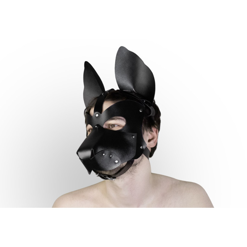 Шкіряна маска собаки 2в1 Feral Feelings, знімна морда Шкіряна маска собаки 2в1 Feral Feelings, знімна морда