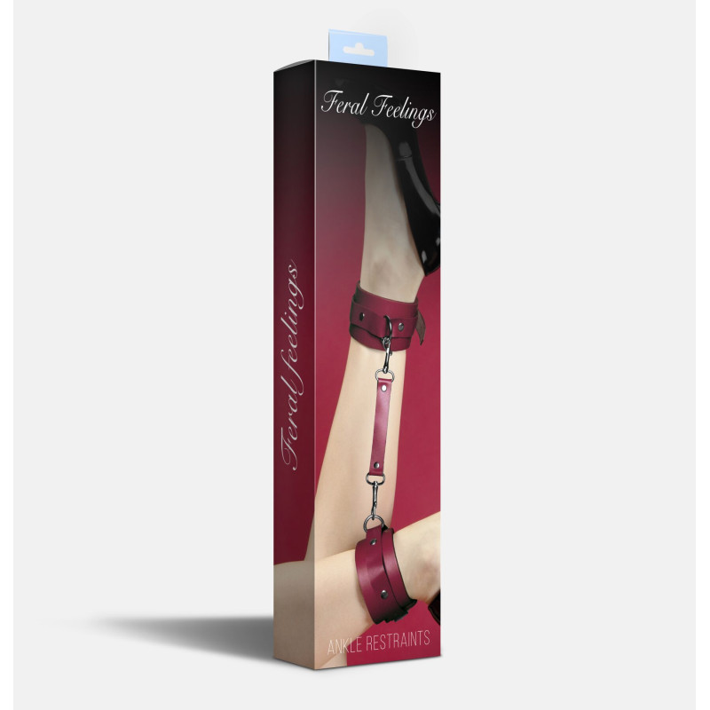 Поножи Feral Feelings – Ankle Restraints, натуральная кожа, burgundy Поножи Feral Feelings – Ankle Restraints, натуральная кожа, burgundy