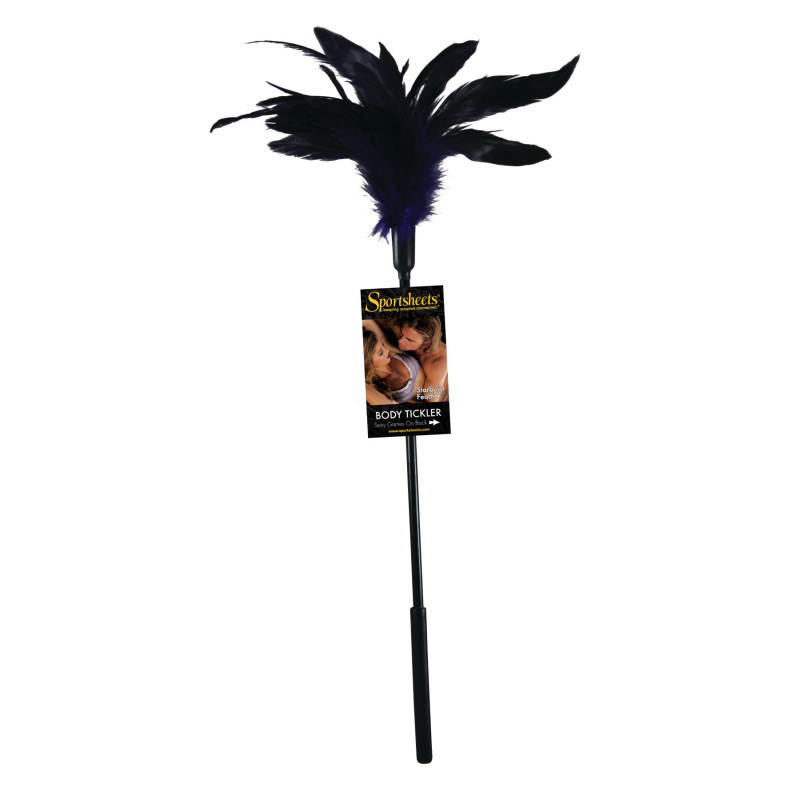 Щекоталка с петушиными перьями Sportsheets Starburst Tickler Фиолетовая Щекоталка с петушиными перьями Sportsheets Starburst Tickler Фиолетовая