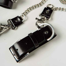 Набір нашийник наручники DS Fetish Silver With Chain