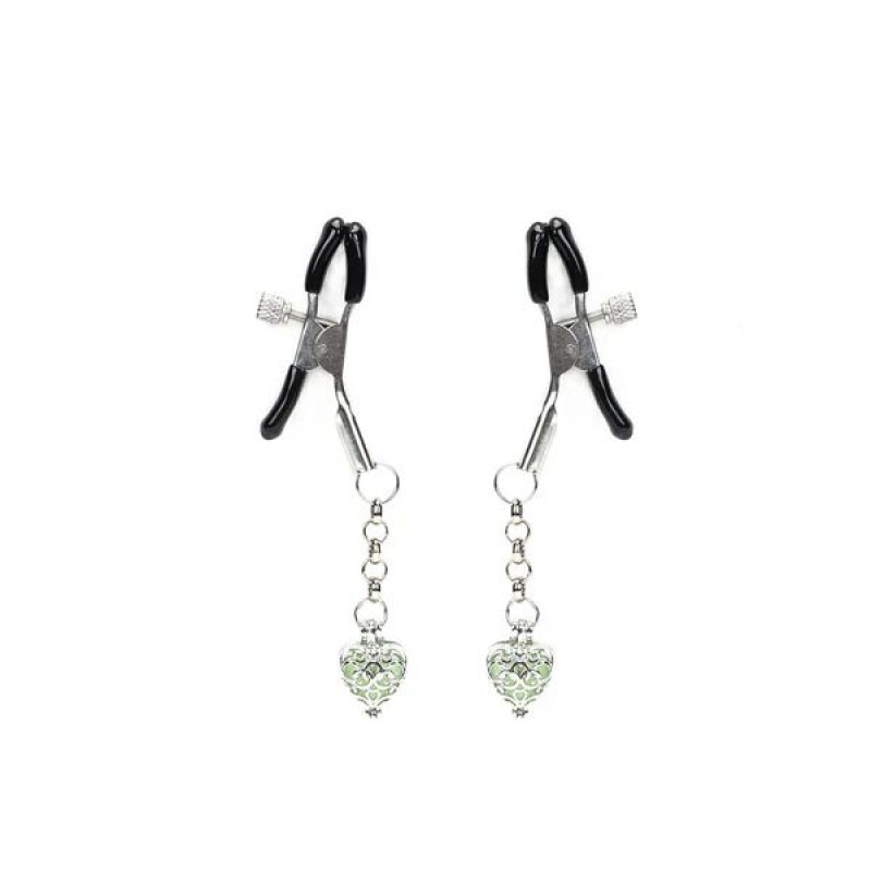 Зажимы для сосков Liebe Seele Glow-in-dark Nipple Clamps Green Зажимы для сосков Liebe Seele Glow-in-dark Nipple Clamps Green