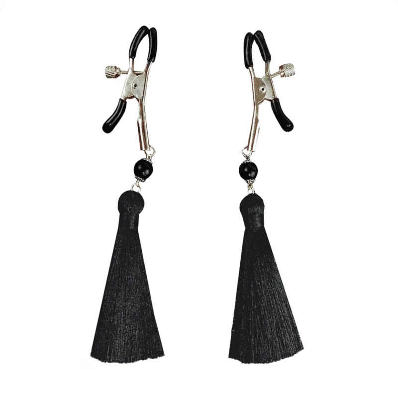 Зажим для сосков Art of Sex - Nipple clamps Black Tassels Зажим для сосков Art of Sex - Nipple clamps Black Tassels