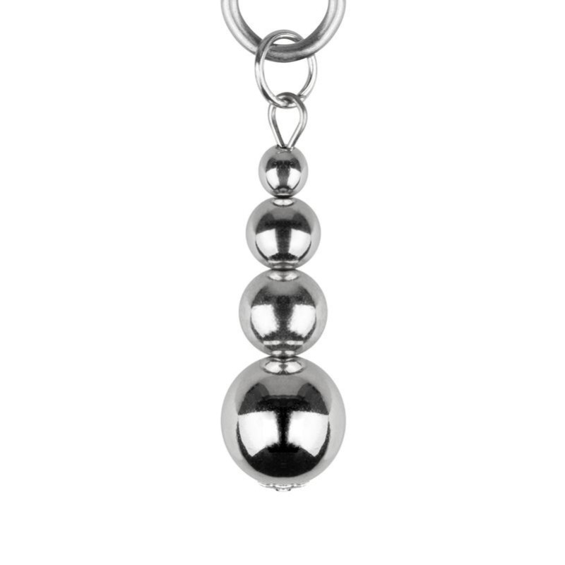 Зажимы для сосков Bedroom Fantasies: Nipple Clamps with Beaded Chain - Silver Зажимы для сосков Bedroom Fantasies: Nipple Clamps with Beaded Chain - Silver