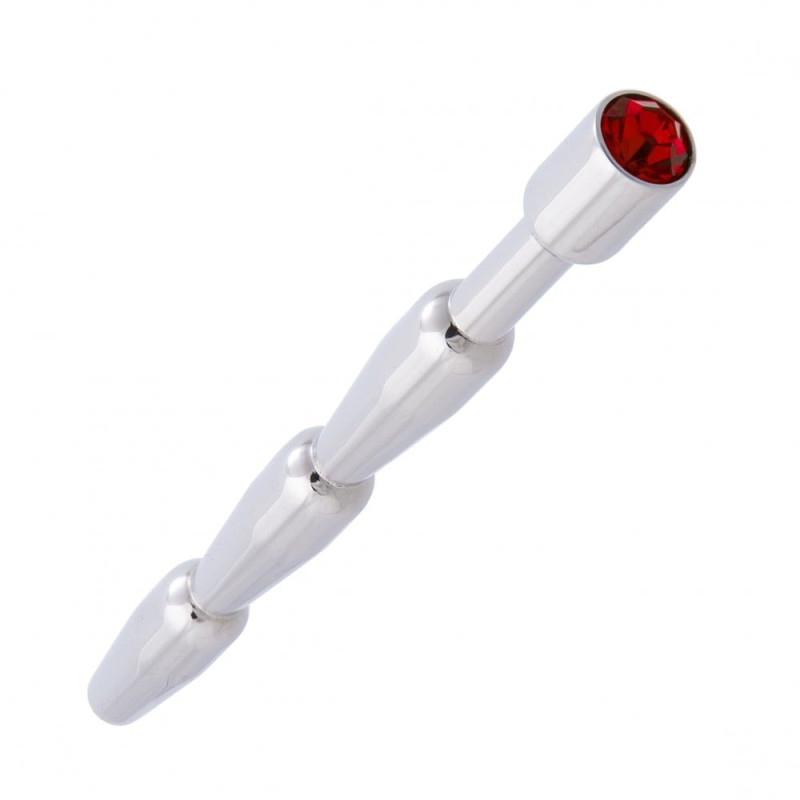 Уретральний рельєфний катетер Loveshop, кристал, металевий, червоний, 9.8 х 1 см Уретральний рельєфний катетер Loveshop, кристал, металевий, червоний, 9.8 х 1 см