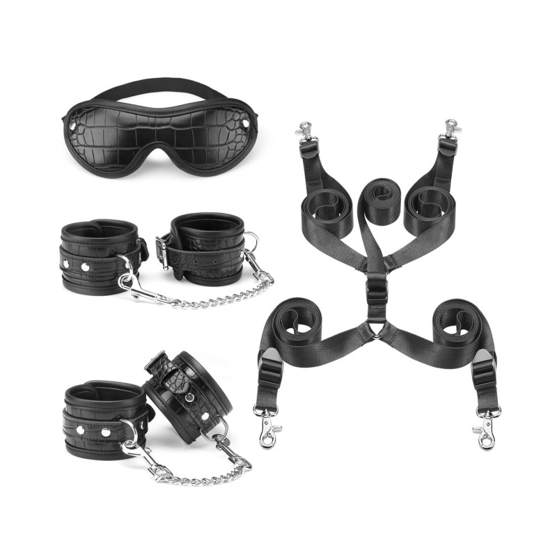 Набор для фиксации на кровати Liebe Seele Temptation Underbed Mattress Restraint Kit + маска Набор для фиксации на кровати Liebe Seele Temptation Underbed Mattress Restraint Kit + маска