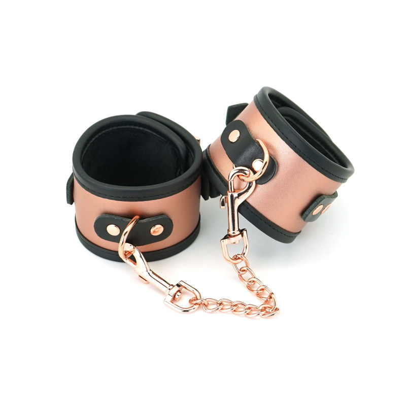 Поножи Liebe Seele Rose Gold Memory Ankle Cuffs, натуральная кожа, розовое золото Поножи Liebe Seele Rose Gold Memory Ankle Cuffs, натуральная кожа, розовое золото