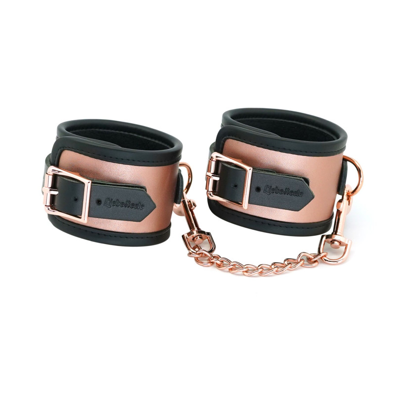 Поножи Liebe Seele Rose Gold Memory Ankle Cuffs, натуральная кожа, розовое золото Поножи Liebe Seele Rose Gold Memory Ankle Cuffs, натуральная кожа, розовое золото