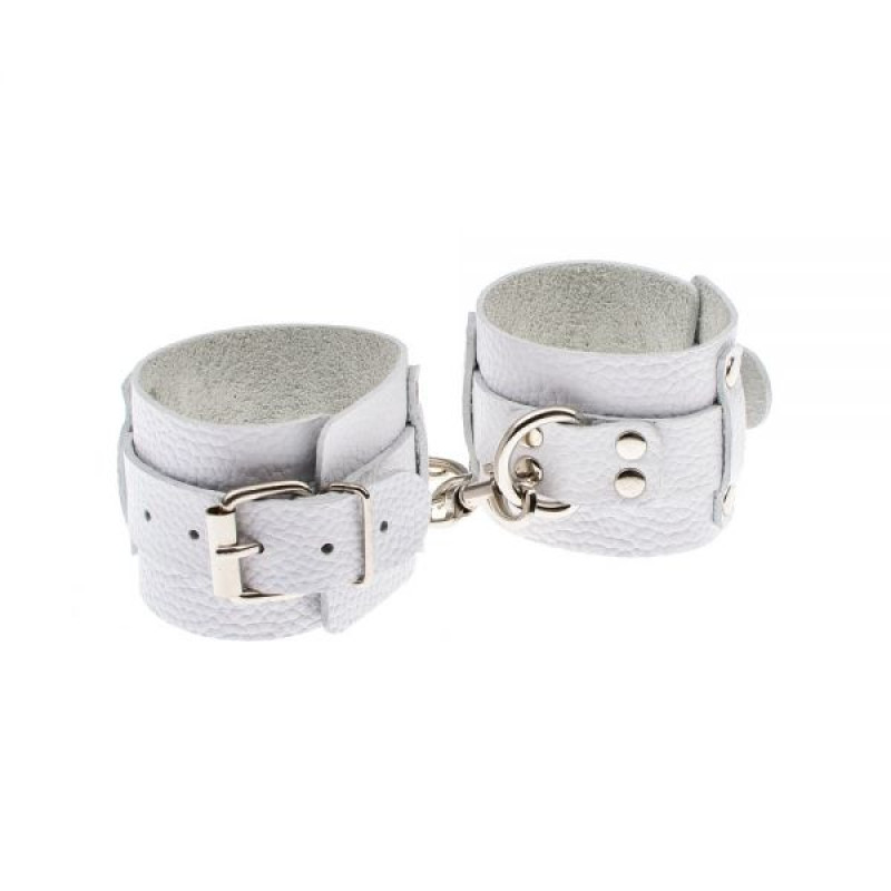 Наручники sLash Leather Dominant Hand Cuffs Білі