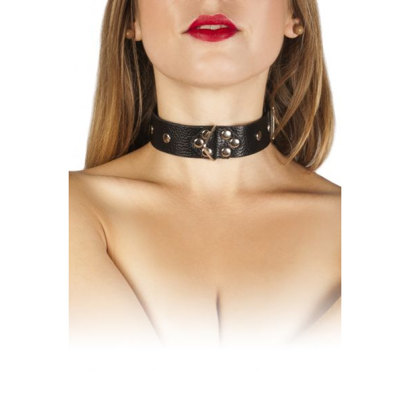 Нашийник sLash Leather Restraints Collar Чорний Нашийник sLash Leather Restraints Collar Чорний