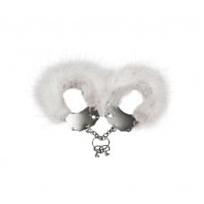 Наручники металлические с отделкой Adrien Lastic Handcuffs Белые