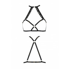 Портупея со стрепом с кружевом Passion Exclusive Lorry Bra black XXL/XXXL