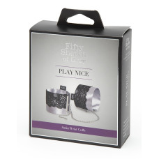 Наручники з атласної тканини Fifty Shades of Grey Play Nice з мереживом