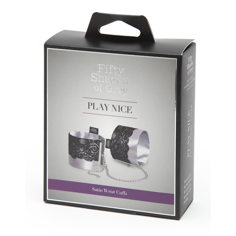 Наручники з атласної тканини Fifty Shades of Grey Play Nice з мереживом Наручники з атласної тканини Fifty Shades of Grey Play Nice з мереживом