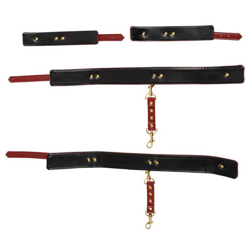 Наручники и настеганные фиксаторы Bad Kitty красные Наручники и настеганные фиксаторы Bad Kitty красные