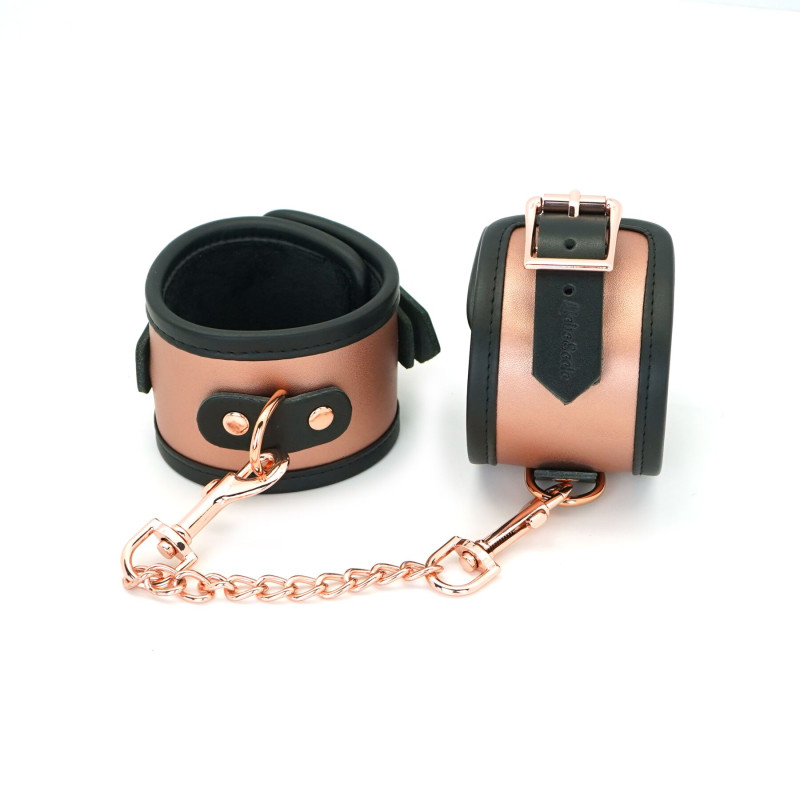 Поножи Liebe Seele Rose Gold Memory Ankle Cuffs, натуральная кожа, розовое золото Поножи Liebe Seele Rose Gold Memory Ankle Cuffs, натуральная кожа, розовое золото