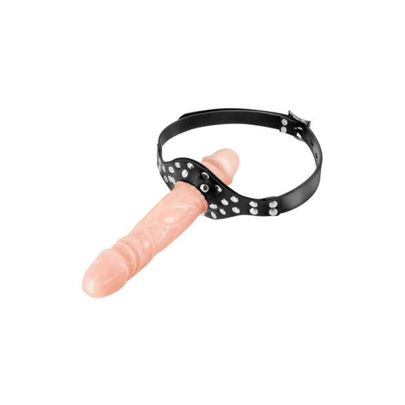 Кляп с двойным фаллоимитатором Fetish Tentation Double Penis Gag Flesh Кляп с двойным фаллоимитатором Fetish Tentation Double Penis Gag Flesh