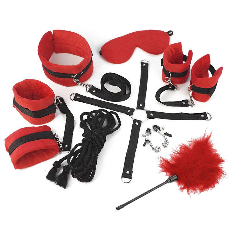 BDSM-набор Art of Sex – Soft Touch BDSM Set, красный, 9 предметов BDSM-набор Art of Sex – Soft Touch BDSM Set, красный, 9 предметов