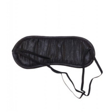 Маска на очі м'яка DS Fetish з червоною вишивкою, чорна