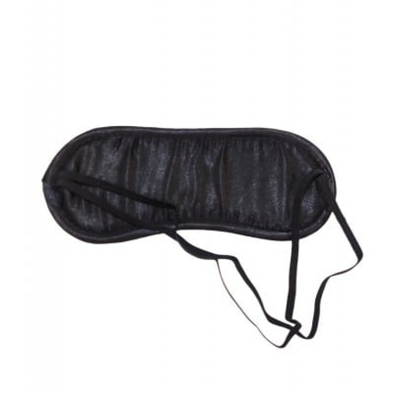 Маска на очі м'яка DS Fetish з червоною вишивкою, чорна Маска на очі м'яка DS Fetish з червоною вишивкою, чорна