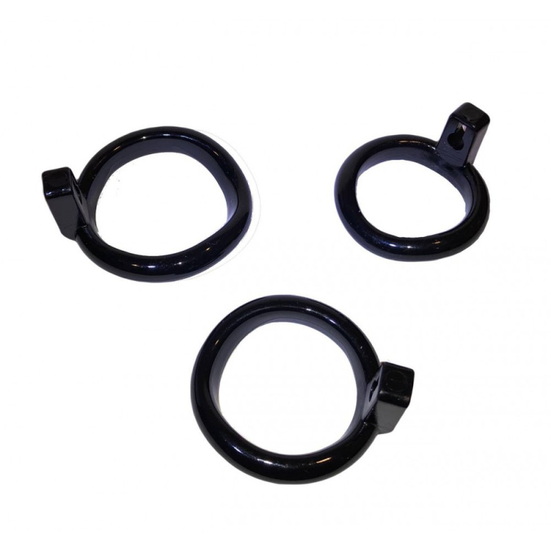 Пояс верности с тремя кольцами Loveshop Runye Chastity cage черный