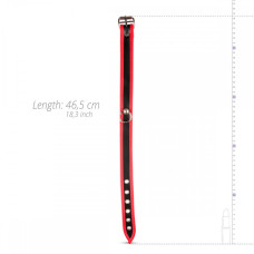 Ошейник с фиксатором Loveshop Whipped черно-красный