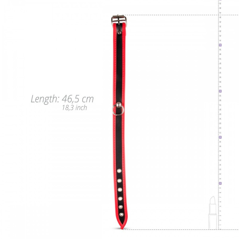 Ошейник с фиксатором Loveshop Whipped черно-красный Ошейник с фиксатором Loveshop Whipped черно-красный