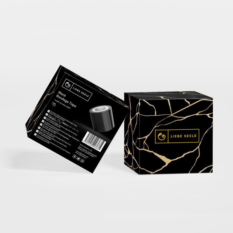 Скотч для бондажа Liebe Seele Bondage Tape Black 25м, не липнет к коже и волосам, без следов Скотч для бондажа Liebe Seele Bondage Tape Black 25м, не липнет к коже и волосам, без следов