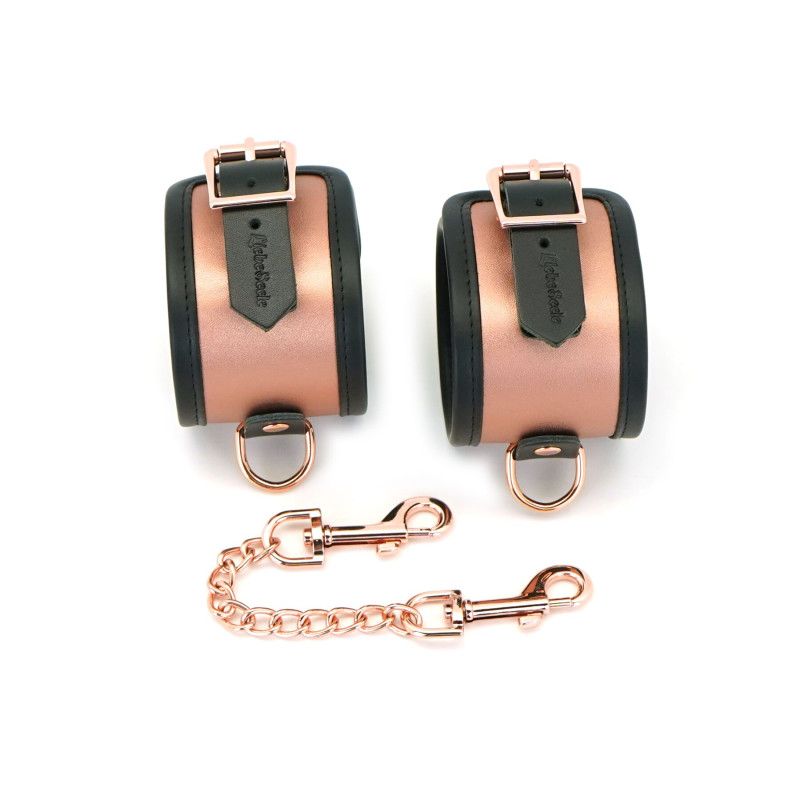 Поножи Liebe Seele Rose Gold Memory Ankle Cuffs, натуральная кожа, розовое золото Поножи Liebe Seele Rose Gold Memory Ankle Cuffs, натуральная кожа, розовое золото