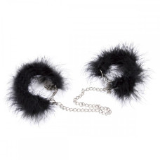 Наручники из натурального пера на серебряной цепочке DS Fetish