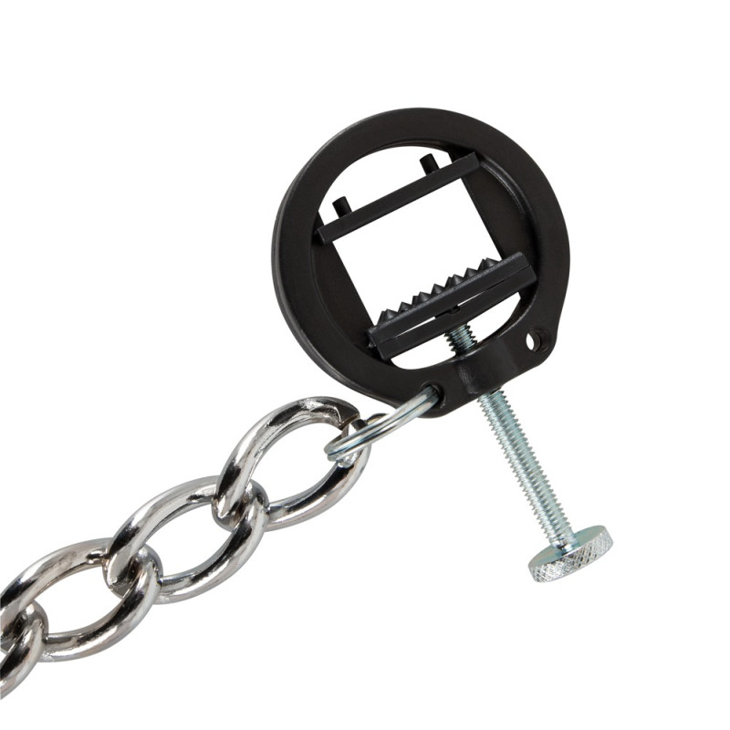 Зажимы для сосков Bad Kitty Chain with Nipple Clamps Серебристые Зажимы для сосков Bad Kitty Chain with Nipple Clamps Серебристые