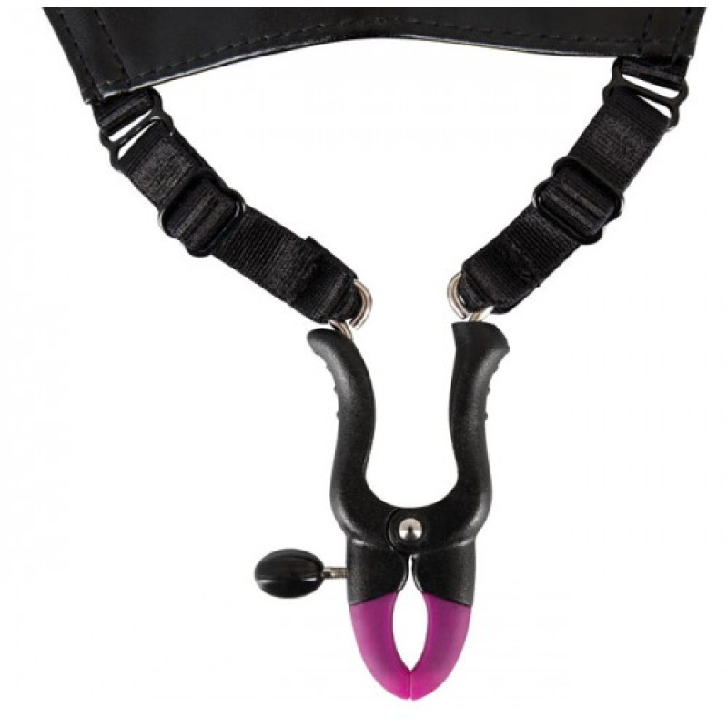 БДСМ Разное Bad Kitty BK silicone clit clamps+string Черные БДСМ Разное Bad Kitty BK silicone clit clamps+string Черные