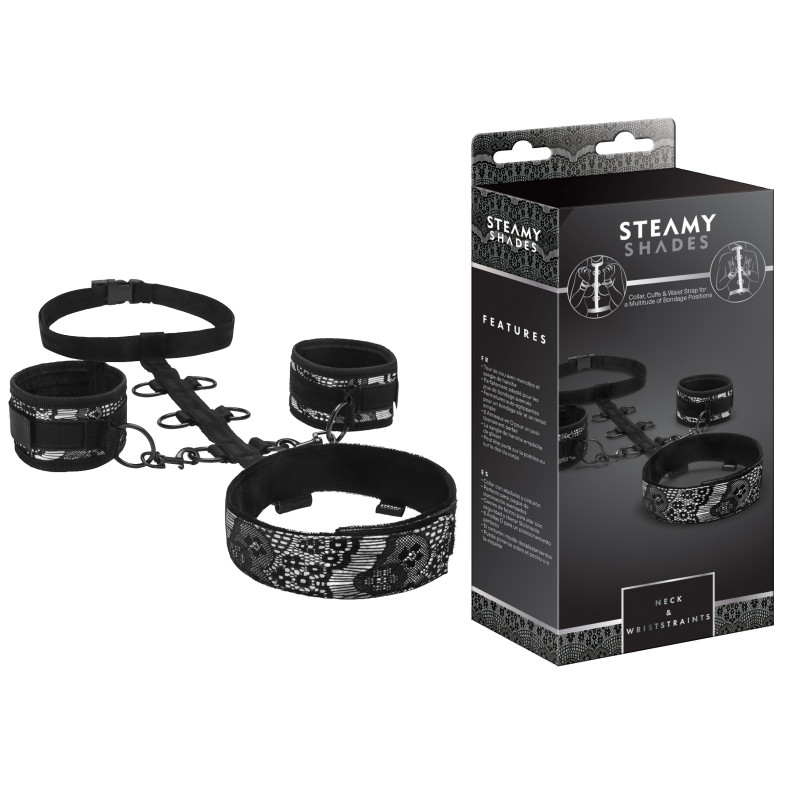 Бондажи/фиксаторы StRubber STEAMY SHADES Neck & Wriststraints Бондажи/фиксаторы StRubber STEAMY SHADES Neck & Wriststraints