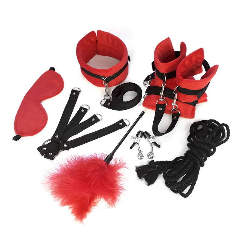 BDSM-набор Art of Sex – Soft Touch BDSM Set, красный, 9 предметов BDSM-набор Art of Sex – Soft Touch BDSM Set, красный, 9 предметов