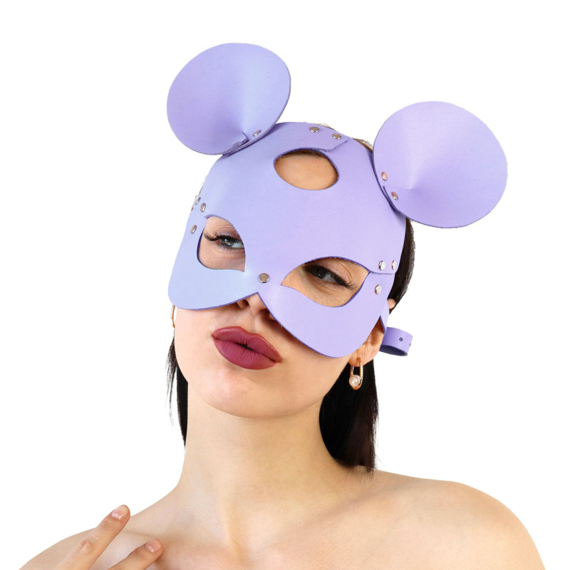 Кожаная маска мышки Art of Sex - Mouse Mask, цвет Лавандовый Кожаная маска мышки Art of Sex - Mouse Mask, цвет Лавандовый