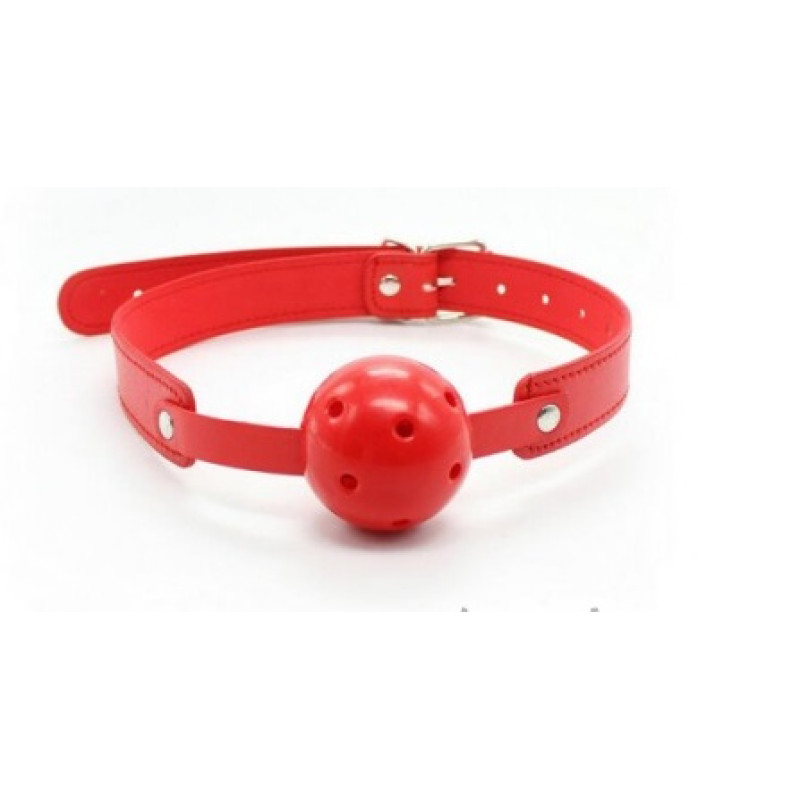 Кляп DS Fetish breathable ball gag red plastic Кляп DS Fetish breathable ball gag red plastic