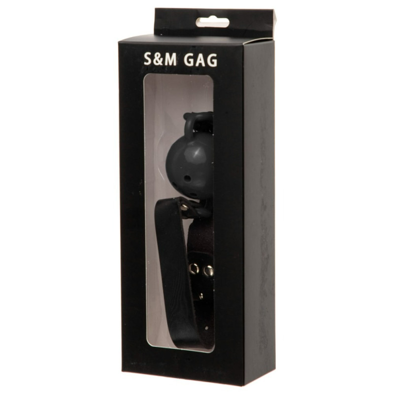 Кляп DS Fetish в виде пластикового шарика с вентиляционными отверстиями Кляп DS Fetish в виде пластикового шарика с вентиляционными отверстиями