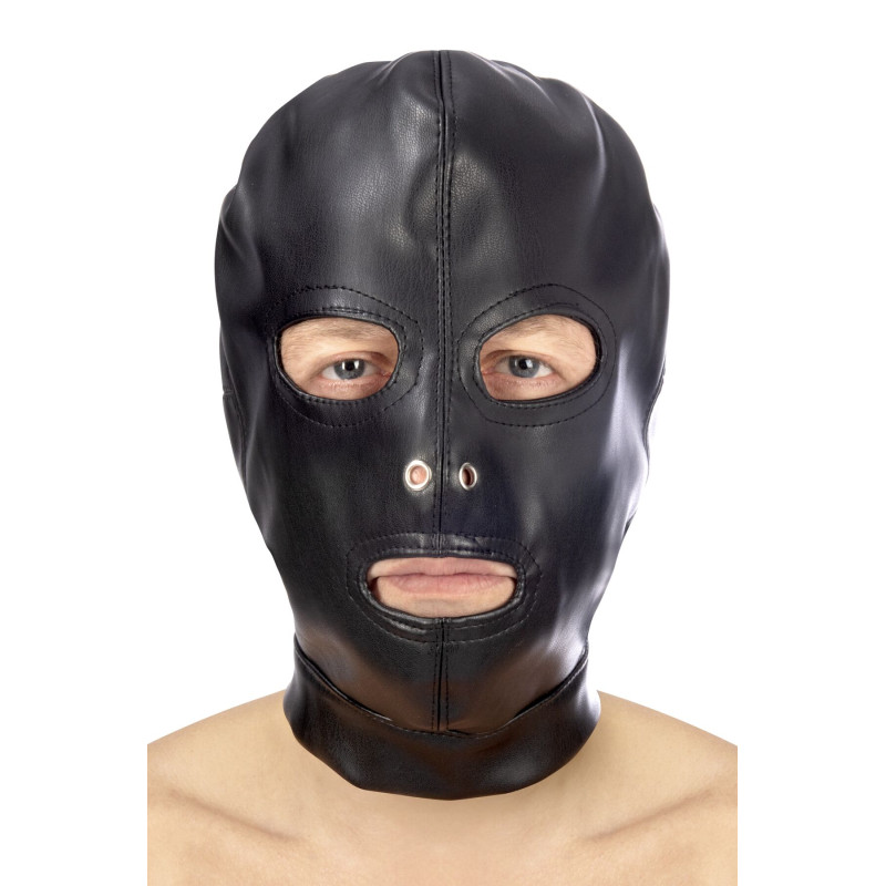 Капюшон для БДСМ с открытыми глазами и ртом Fetish Tentation Open mouth and eyes BDSM hood Капюшон для БДСМ с открытыми глазами и ртом Fetish Tentation Open mouth and eyes BDSM hood