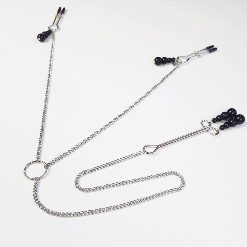 Зажимы для сосков и клитора Art of Sex Nipple and clit clamps Black Pearl Зажимы для сосков и клитора Art of Sex Nipple and clit clamps Black Pearl