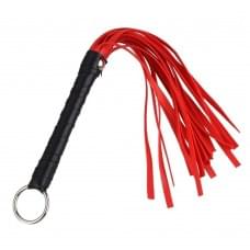 Флогер міні DS Fetish екошкіра, червоно-чорний, 28 см