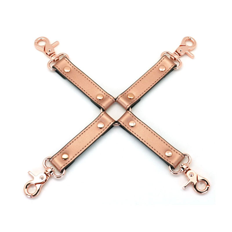 Хрестовина для фіксації Liebe Seele Rose Gold Memory Hog Tie, натуральна шкіра, рожеве золото Хрестовина для фіксації Liebe Seele Rose Gold Memory Hog Tie, натуральна шкіра, рожеве золото