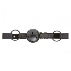 Кляп DS Fetish в виде пластикового шарика с вентиляционными отверстиями