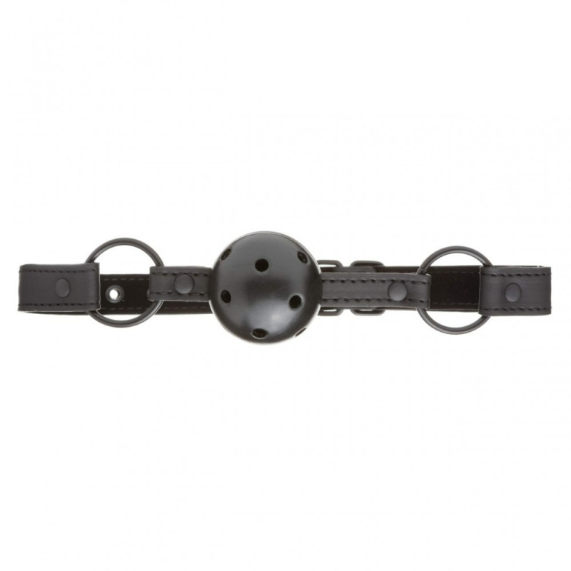 Кляп DS Fetish в виде пластикового шарика с вентиляционными отверстиями Кляп DS Fetish в виде пластикового шарика с вентиляционными отверстиями