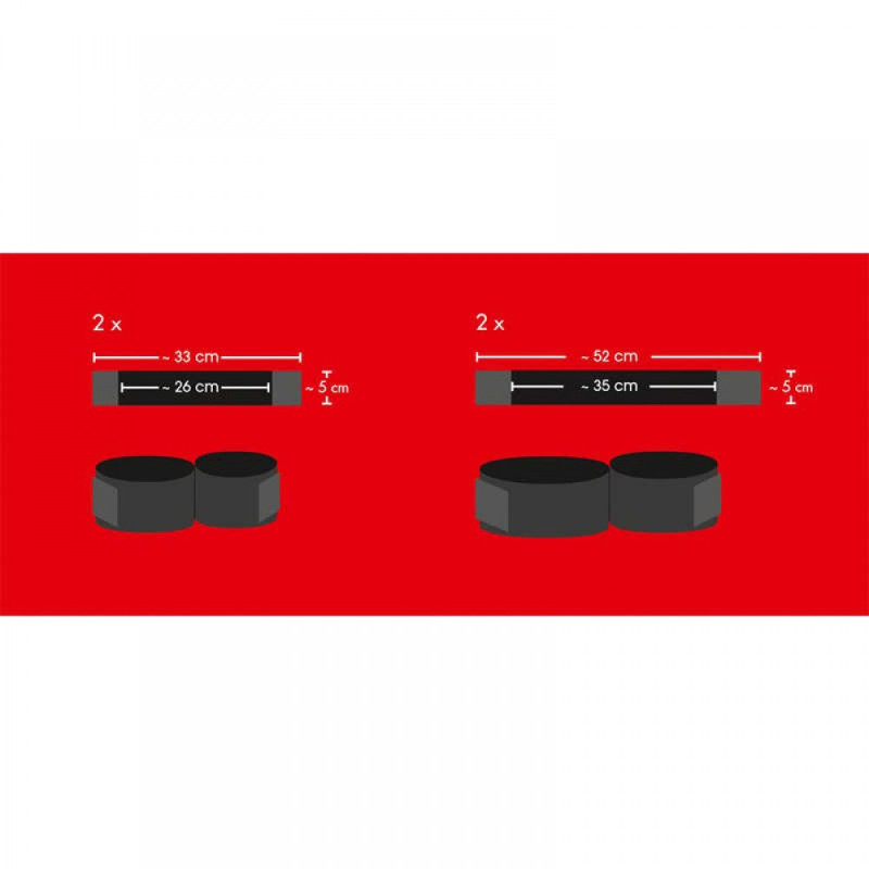 Набір фіксуючих стрічок Bad Kitty для рук та ніг Набір фіксуючих стрічок Bad Kitty для рук та ніг