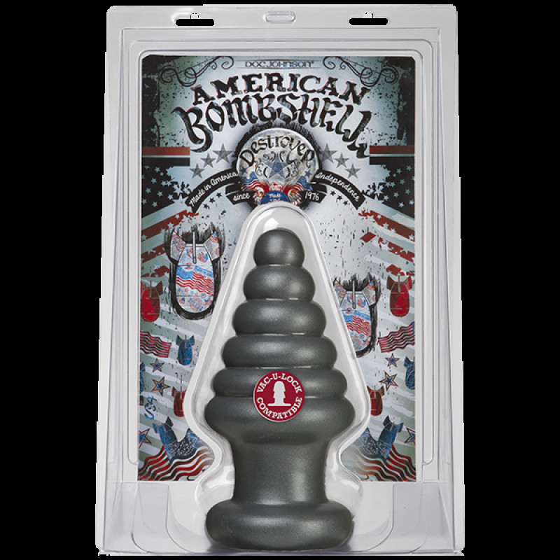 Анальная пробка для фистинга Doc Johnson American Bombshell Destroyer Gun Metal, диаметр 10,7см Анальная пробка для фистинга Doc Johnson American Bombshell Destroyer Gun Metal, диаметр 10,7см
