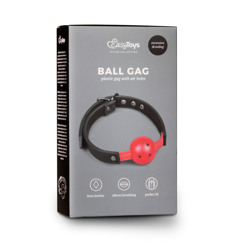 Кляп EasyToys Ball Gag With PVC Ball - Red Кляп EasyToys Ball Gag With PVC Ball - Red