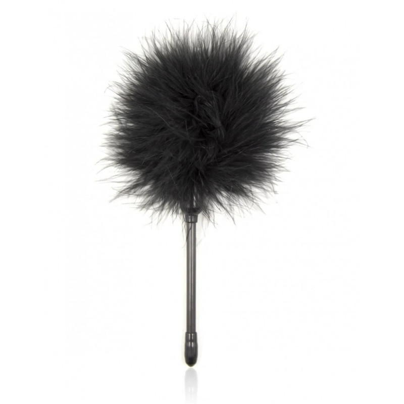 Тиклер на короткой ручке DS Fetish, перо, черный, 20 см Тиклер на короткой ручке DS Fetish, перо, черный, 20 см