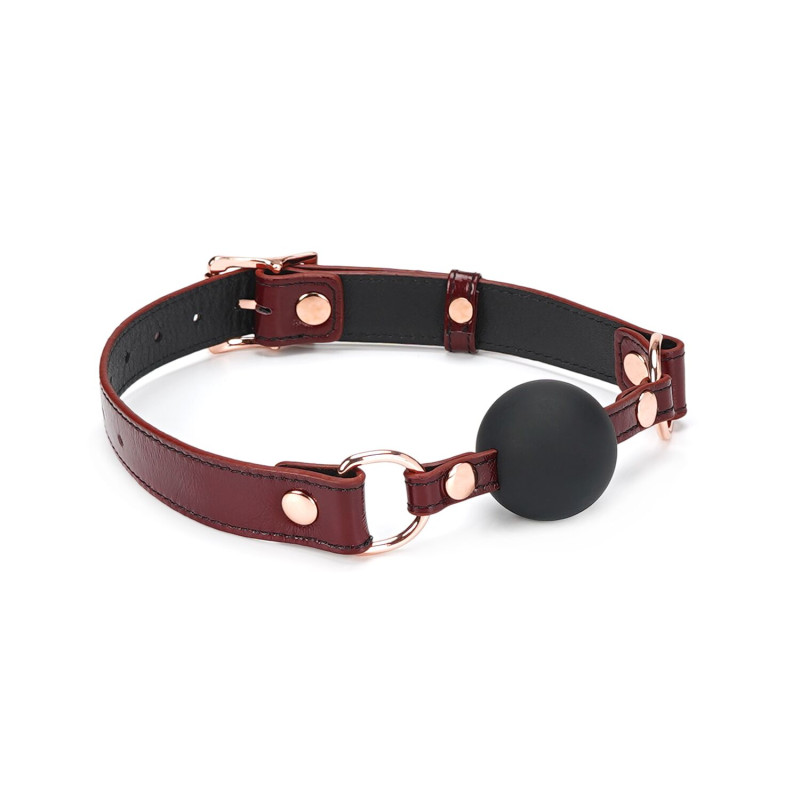 Силиконовый кляп Liebe Seele Wine Red Ball Gag, диаметр шарика 4,3 см, ремень из натуральной кожи Силиконовый кляп Liebe Seele Wine Red Ball Gag, диаметр шарика 4,3 см, ремень из натуральной кожи